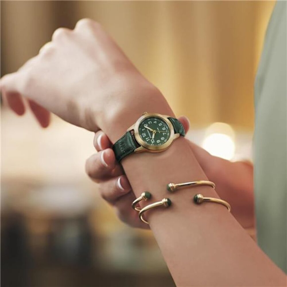 Slim Minimalist Quartz Analog Watch for Women, Gold-Tone Case - Picture 7 of 8